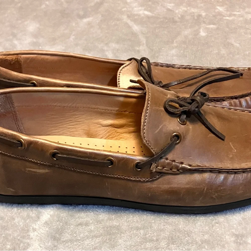 GBX Henley Men's‎ Tan Leather Boat Shoes Moccasins Loafers Driving Old Money